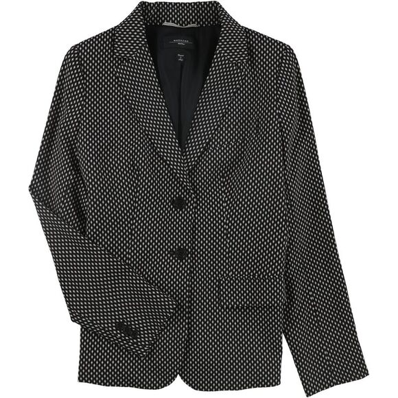 MaxMara Womens Bebbio Two Button Blazer Jacket, Black, NWT